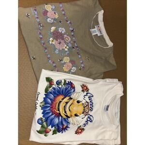 Bee Lover’s Vintage T-shirt Bundle 2 Shirts XL Women’s